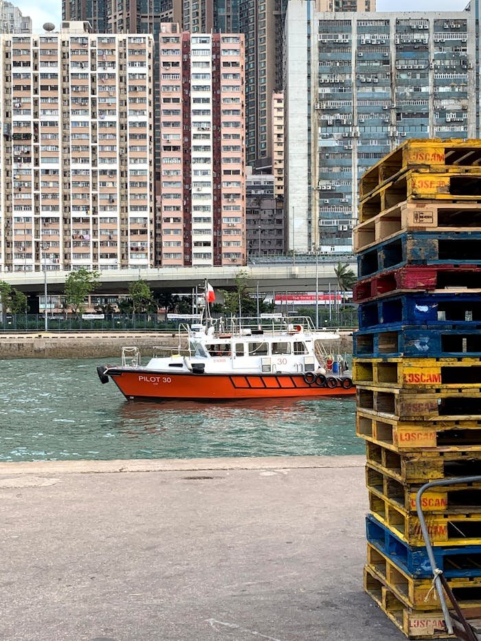 Stacked Wooden Pallets